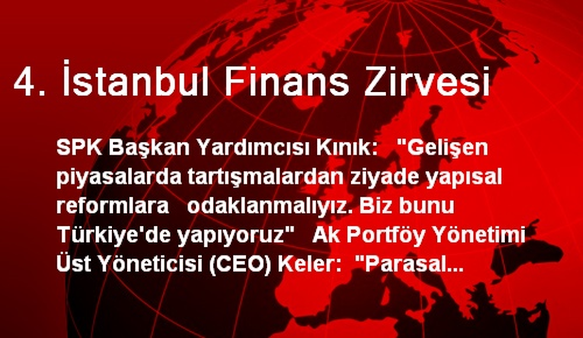 4. İstanbul Finans Zirvesi