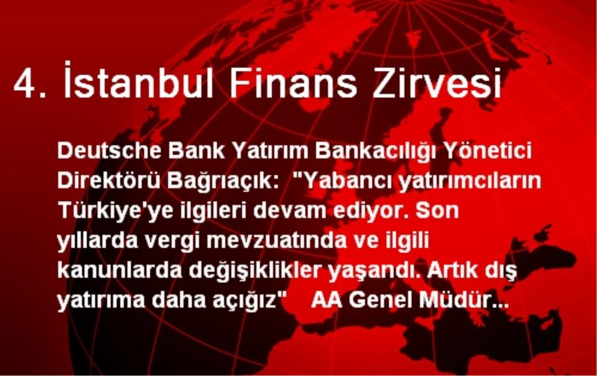 4. İstanbul Finans Zirvesi