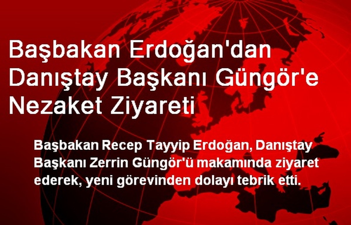 Başbakan Erdoğan\'dan Danıştay Başkanı Güngör\'e Nezaket Ziyareti