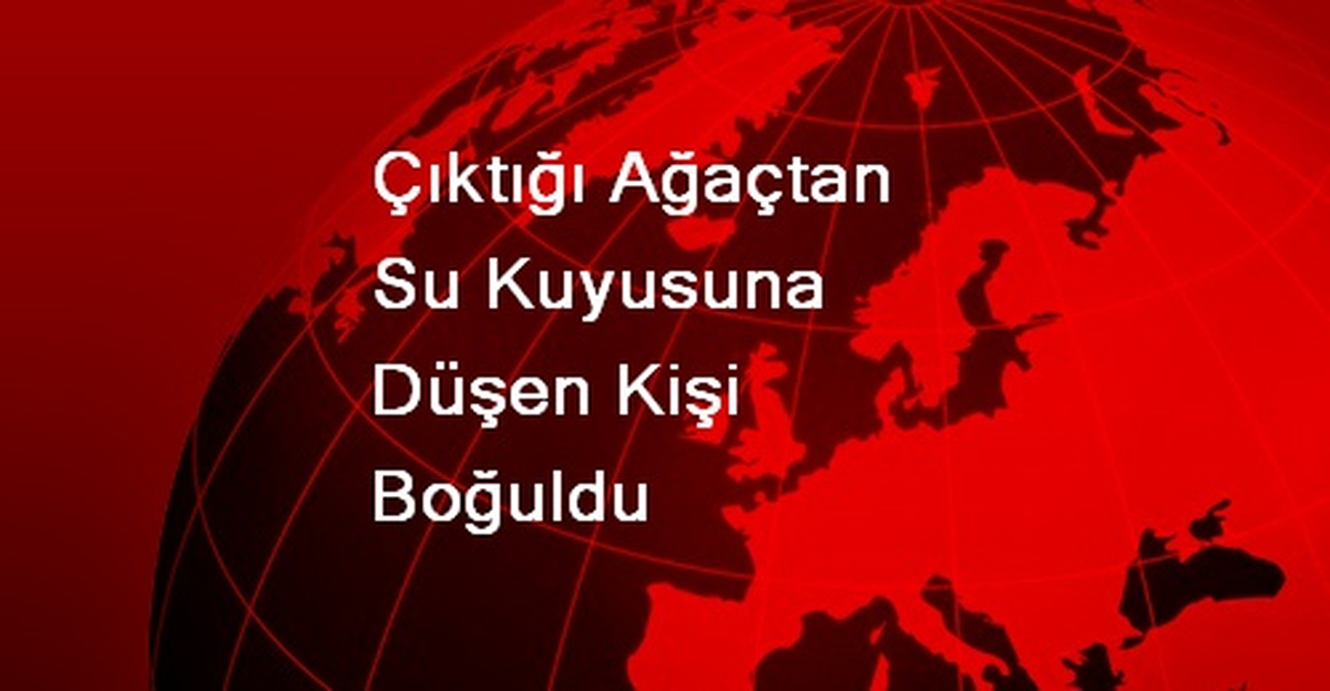 Çıktığı Ağaçtan Su Kuyusuna Düşen Kişi Boğuldu