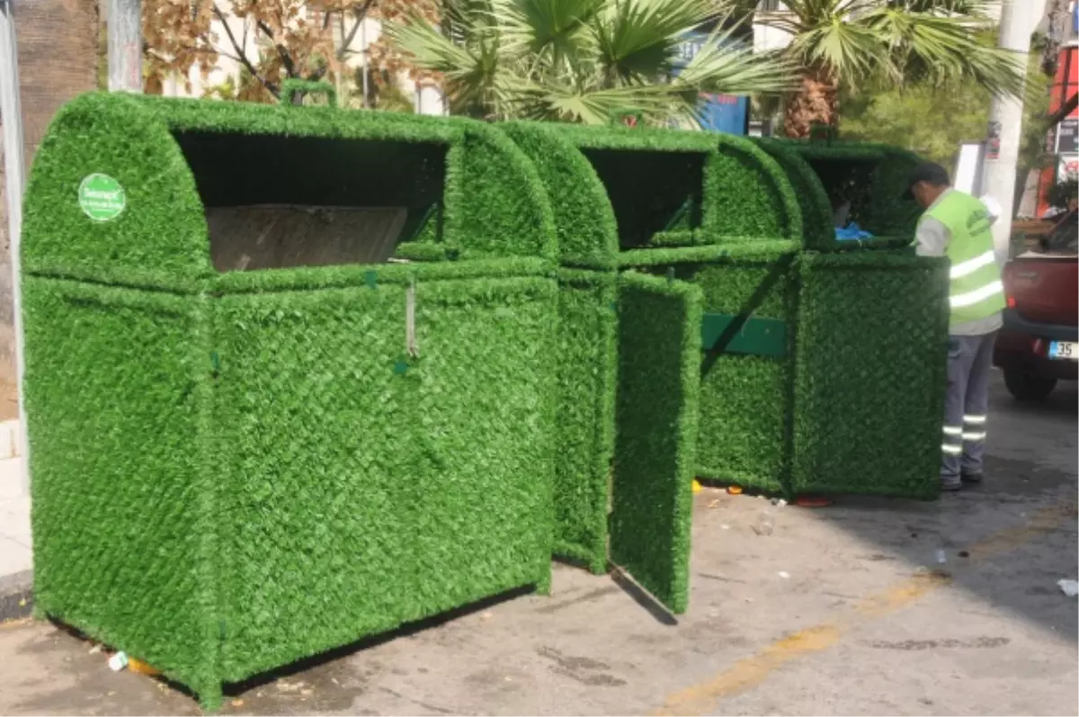Çöp Konteynırlarına Doğal Görünüm