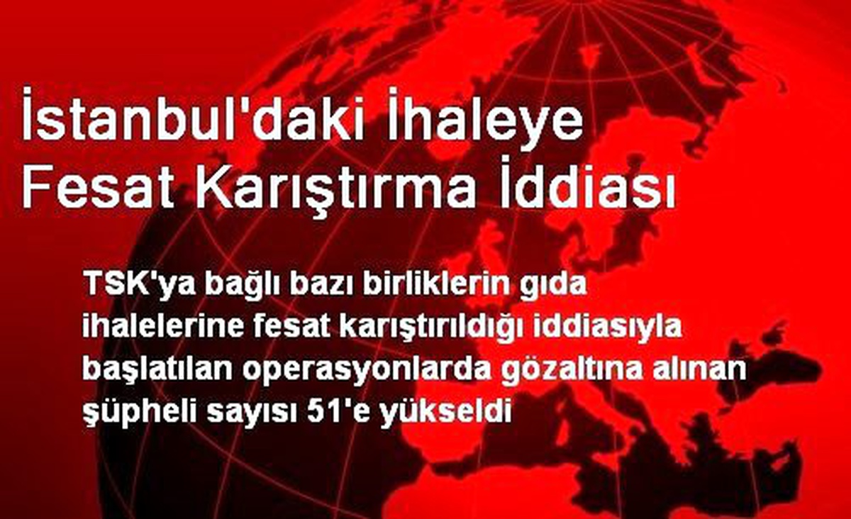İstanbul\'daki İhaleye Fesat Karıştırma İddiası
