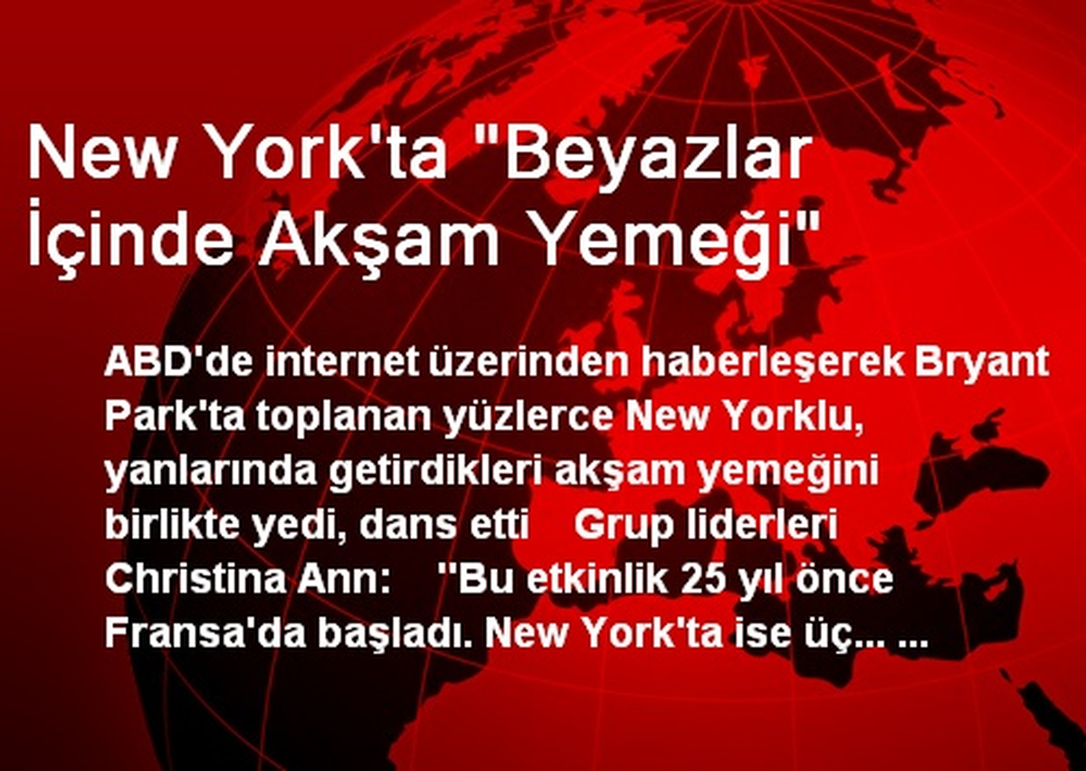 İnternet Üzerinden Haberleşen New Yorklular Parkta Toplandı