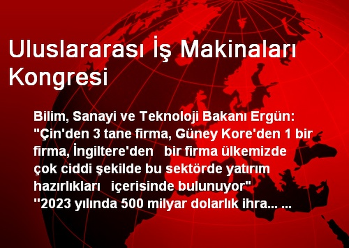 Uluslararası İş Makinaları Kongresi