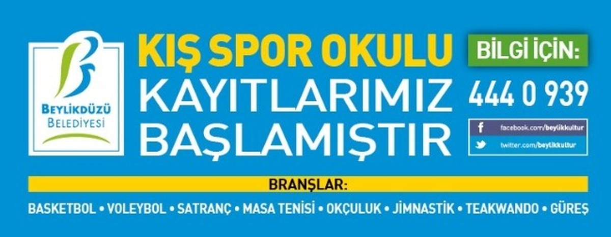 Beylikdüzü Kış Spor Okulları Başlıyor