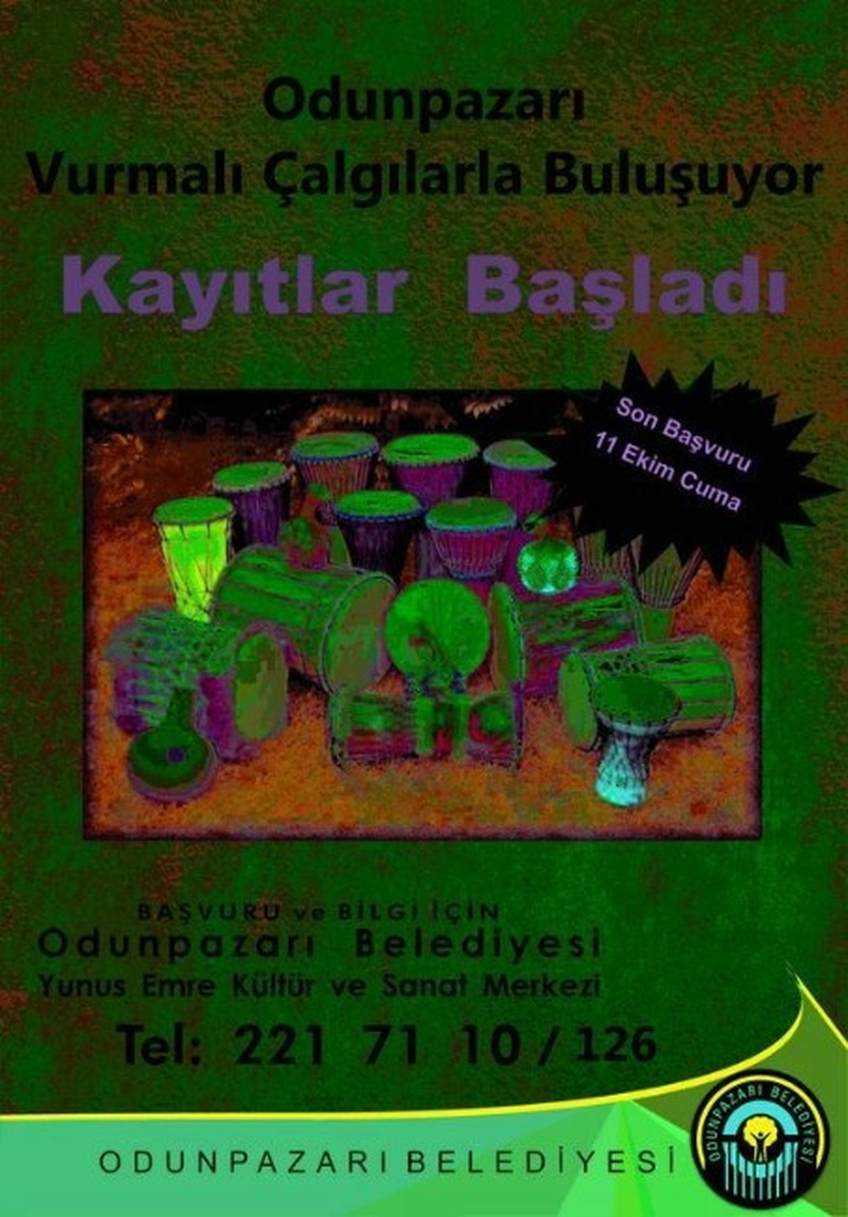 Odunpazarı Vurmalı Çalgılar Kursu Başlıyor