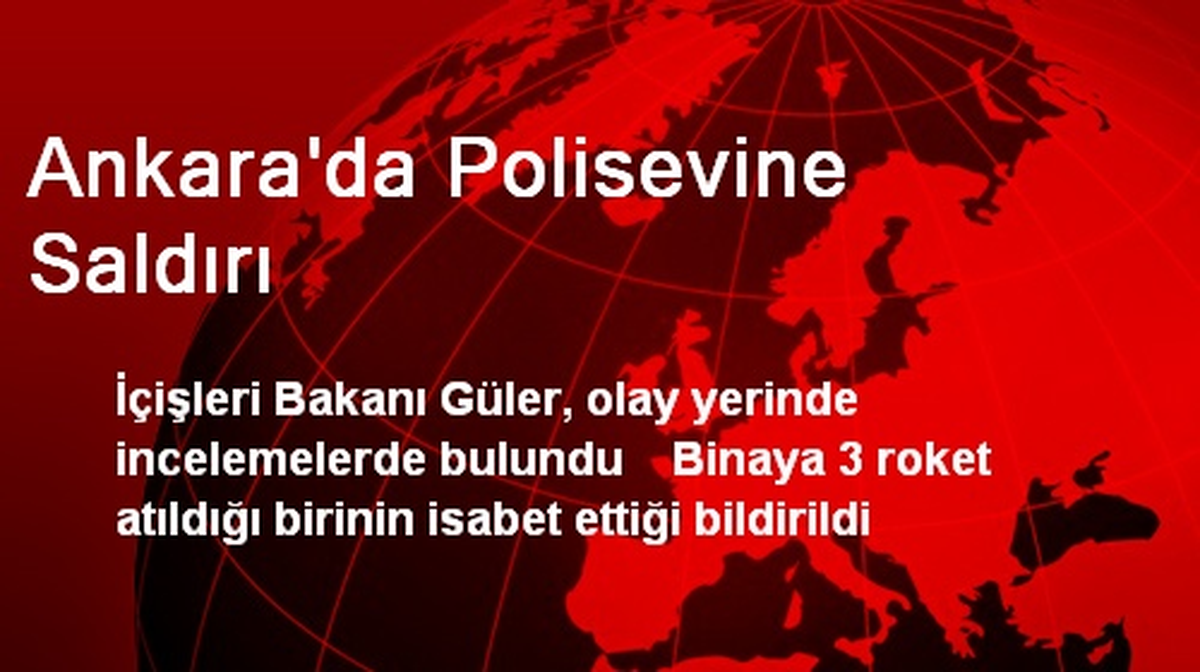 Bakan Güler: İki Roket Mermisi Duvara Saplanmış Durumda