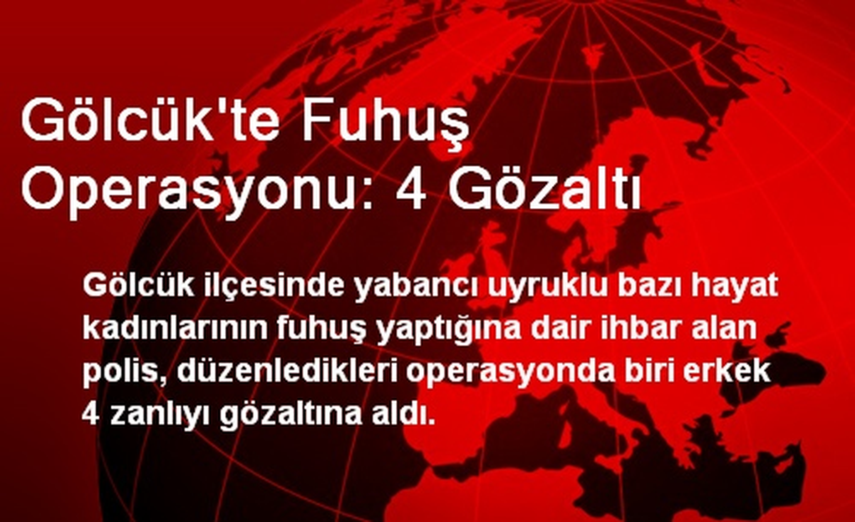 Gölcük\'te Fuhuş Operasyonu: 4 Gözaltı