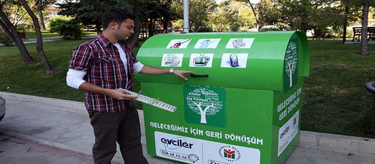 E-Atık Kutuları Yenimahalle\'de Yerini Aldı