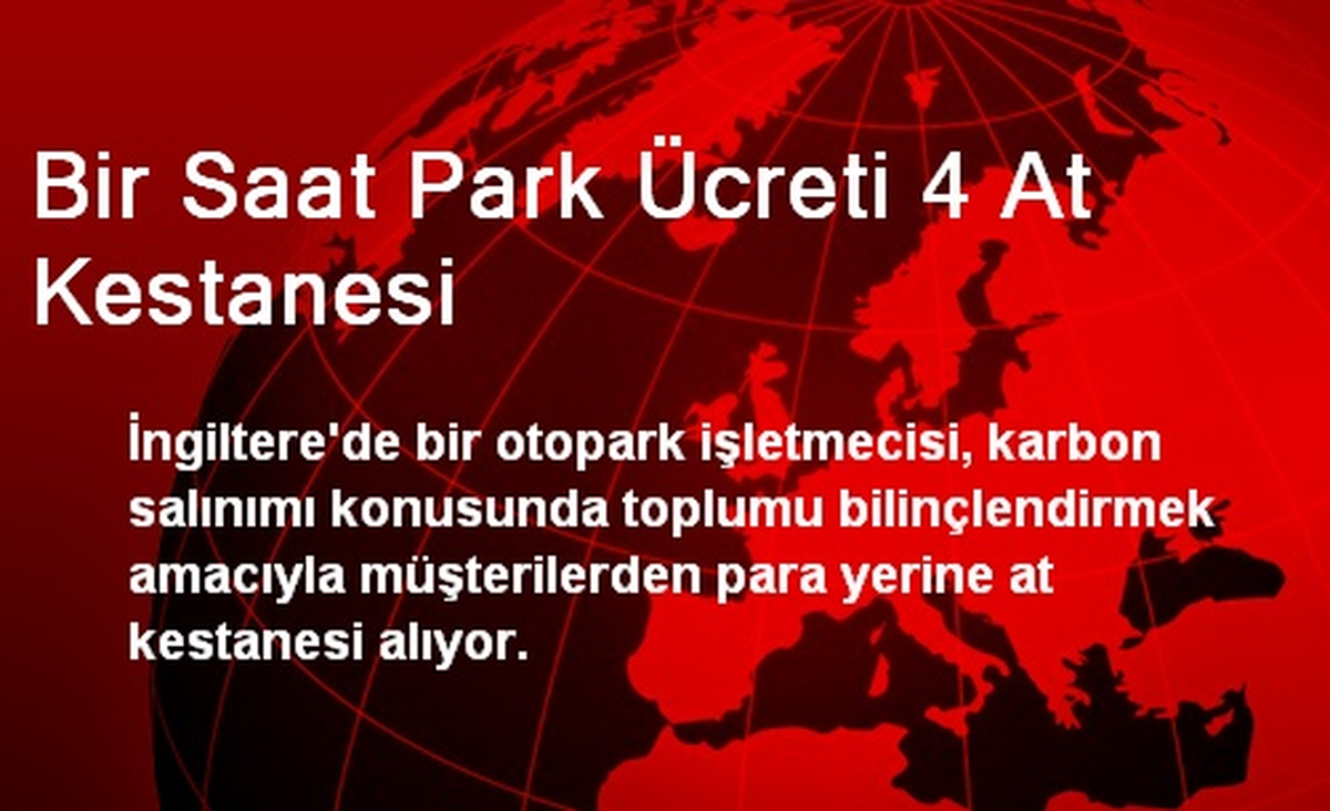 Bir Saat Park Ücreti 4 At Kestanesi