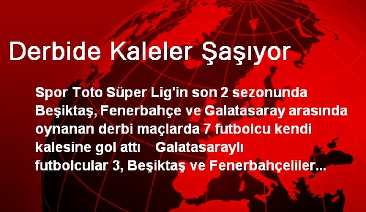 Derbide Kaleler Şaşıyor