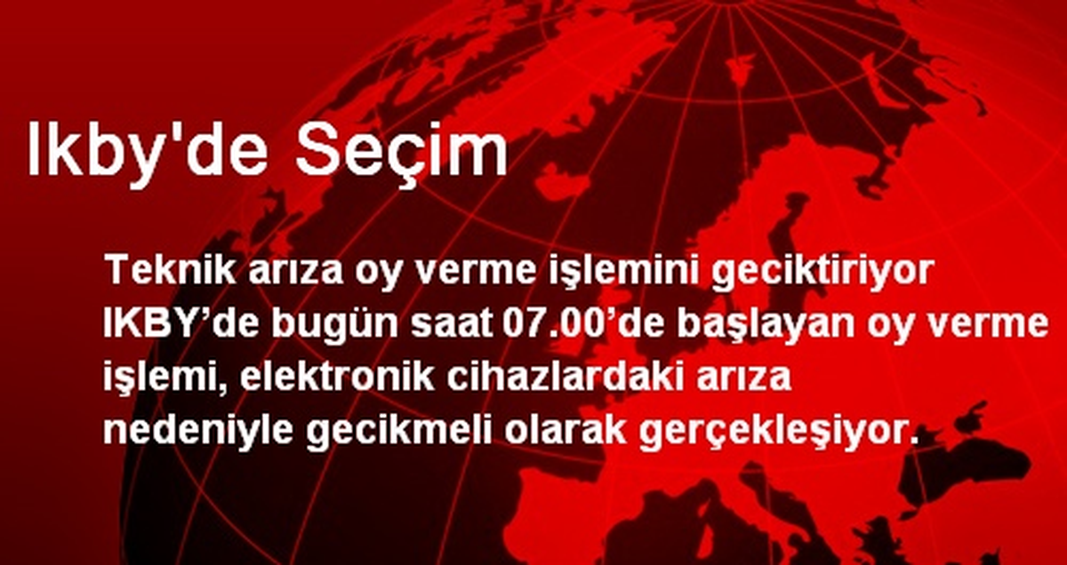IKBY\'de Seçim, Elektronik Cihaz Arızası Yüzünden Geç Başladı