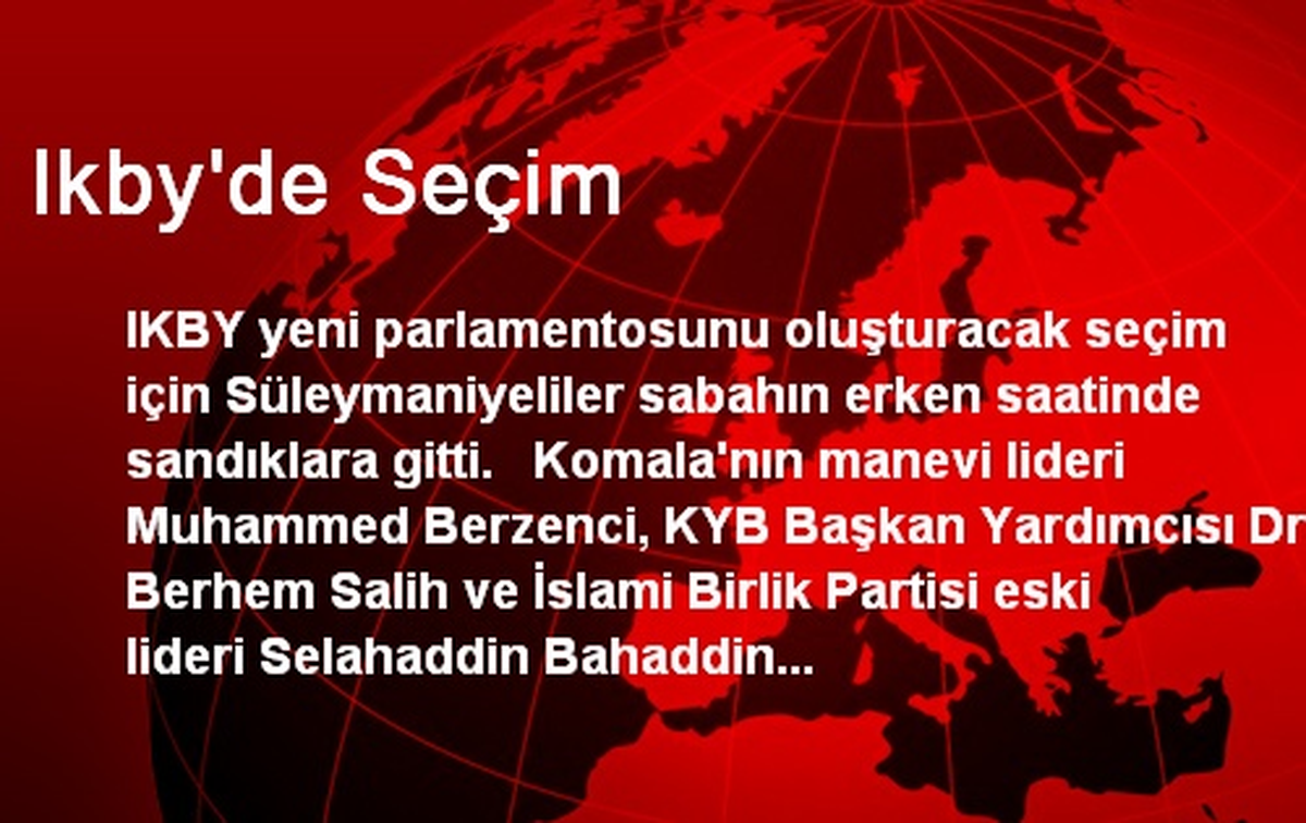 Ikby\'de Seçim