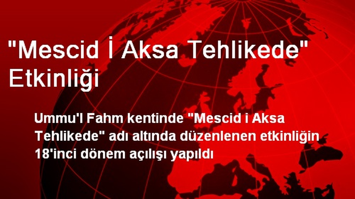 "Mescid-i Aksa Tehlikede" Etkinliği