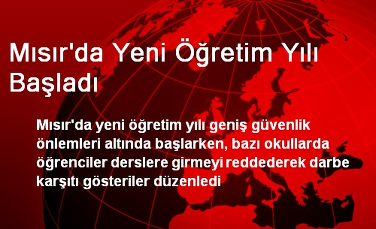 Mısır\'da Yeni Öğretim Yılı Başladı
