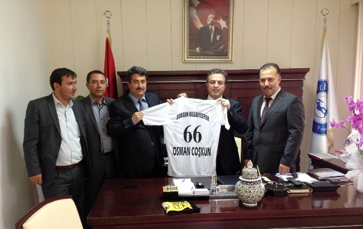 Sorgun Belediyespor Yönetiminden Yeni Çeltek Genel Müdürü Osman Coşkun\'a Ziyaret
