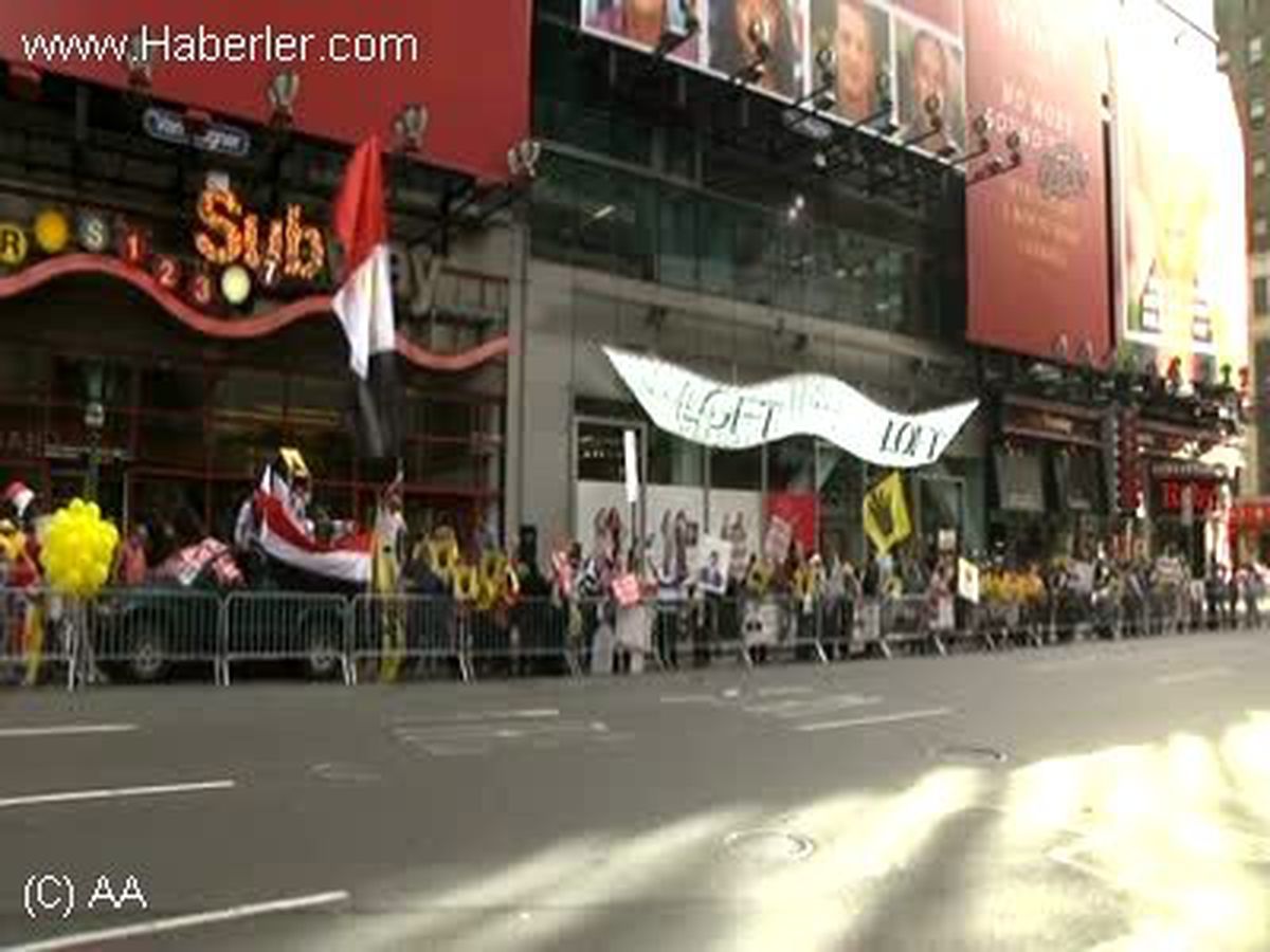 Olaylı Mısır protestosu NEW YORK
