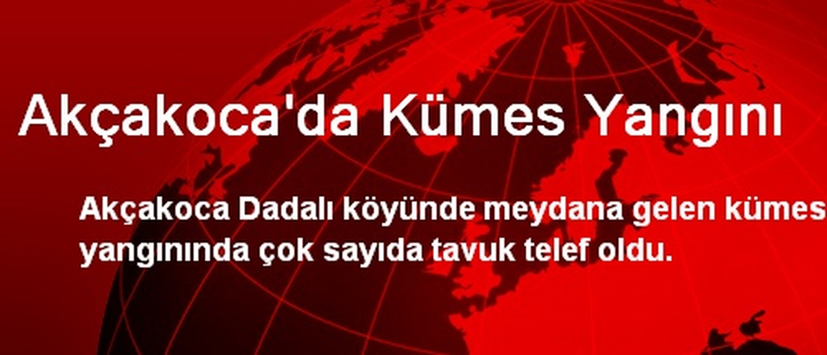 Akçakoca\'da Kümes Yangını