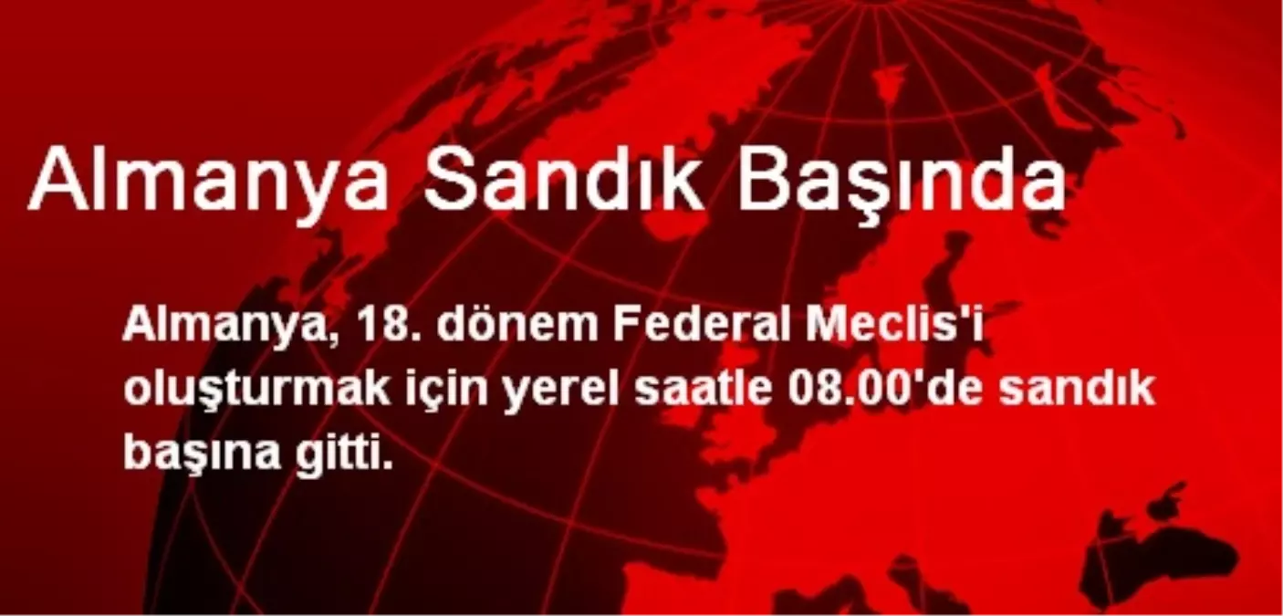 Almanya Sandık Başında