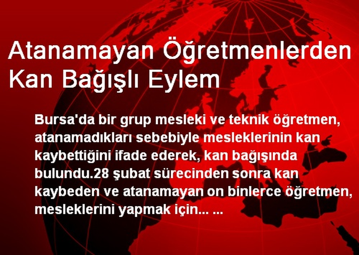 Atanamayan Öğretmenlerden Kan Bağışlı Eylem