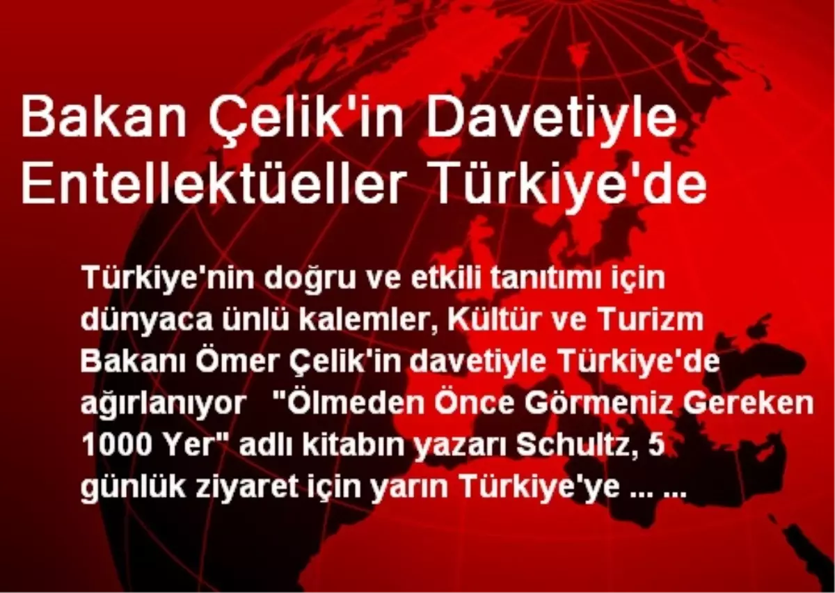 Bakan Çelik\'in Davetiyle Entellektüeller Türkiye\'de