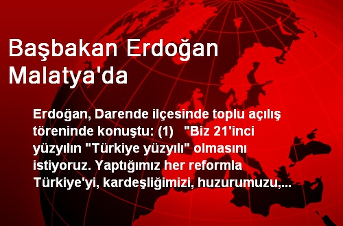 Başbakan Erdoğan Malatya\'da