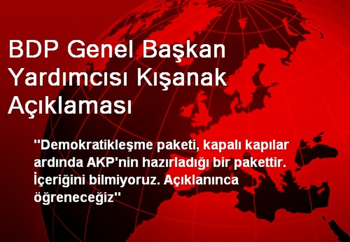 BDP Genel Başkan Yardımcısı Kışanak Açıklaması