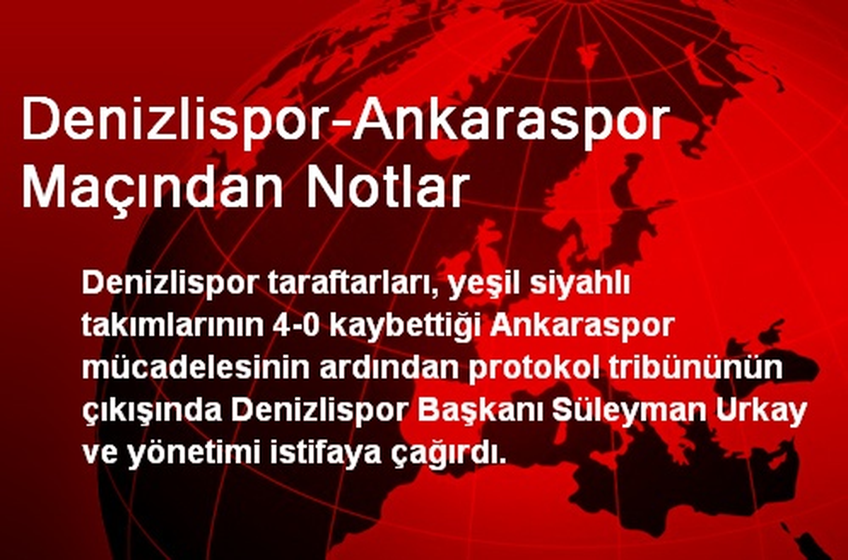 Denizlispor-Ankaraspor Maçından Notlar