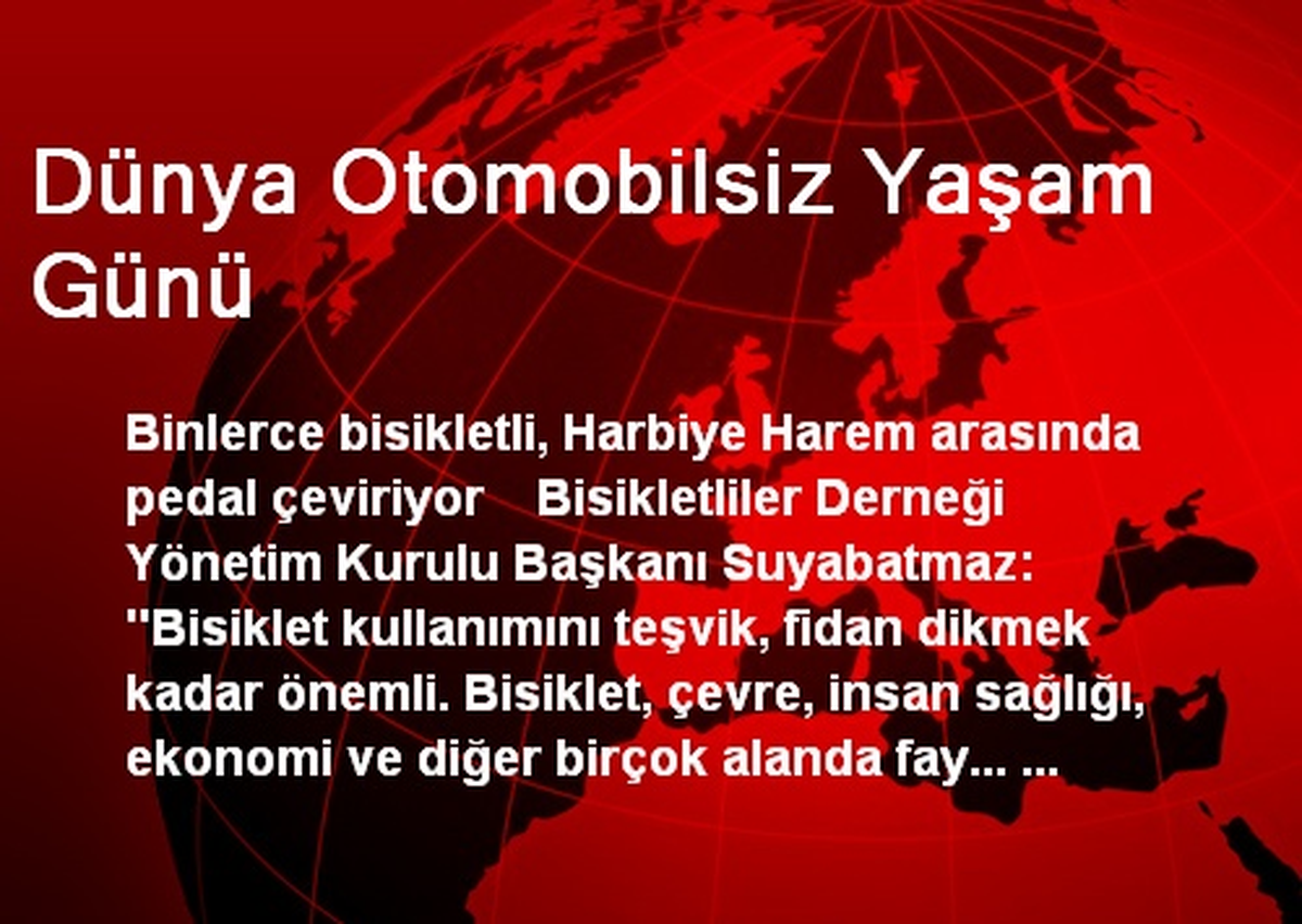 Dünya Otomobilsiz Yaşam Günü