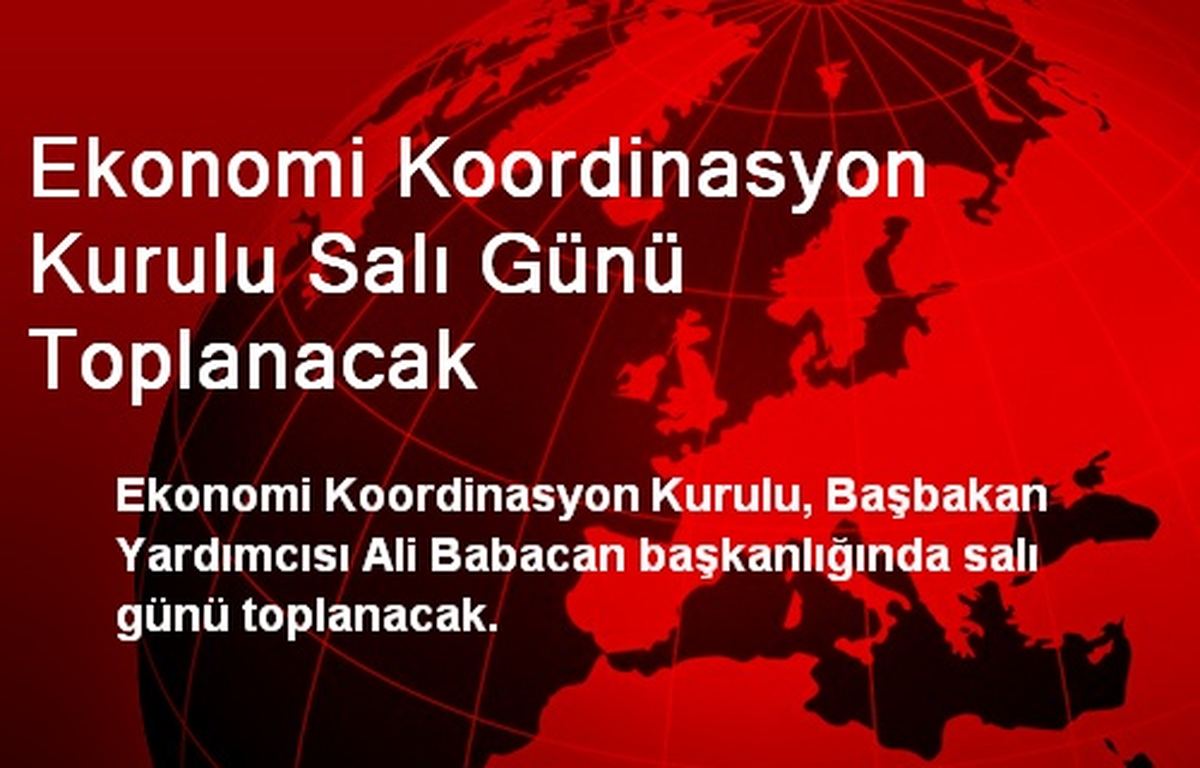 Ekonomi Koordinasyon Kurulu Salı Günü Toplanacak