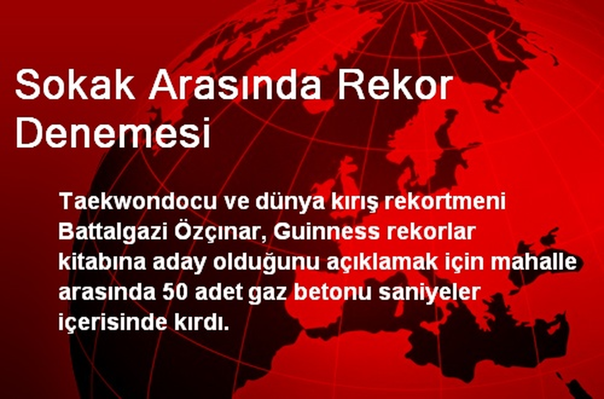 Sokak Arasında Rekor Denemesi