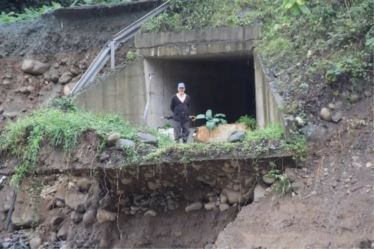 Rize\'de Şiddetli Yağış Hasara Yol Açtı