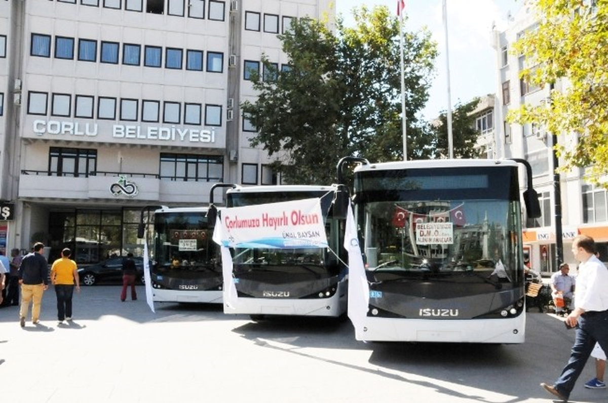Çorlu Belediyesi 6 Adet Yeni Halk Otobüsü Aldı