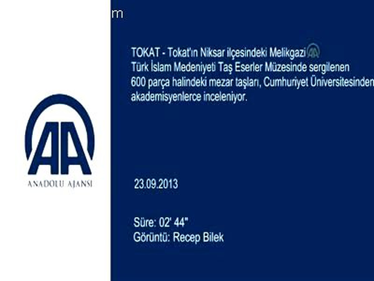 Niksar\'daki tarihi mezar taşlarına bilimsel inceleme TOKAT