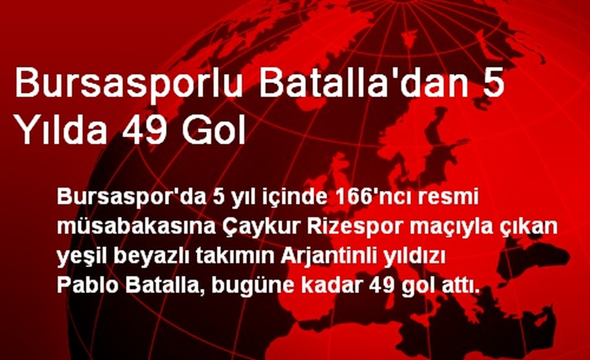 Bursasporlu Batalla\'dan 5 Yılda 49 Gol