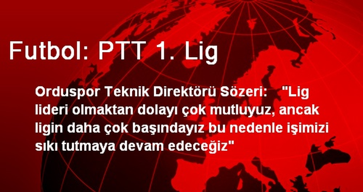 Futbol: PTT 1. Lig