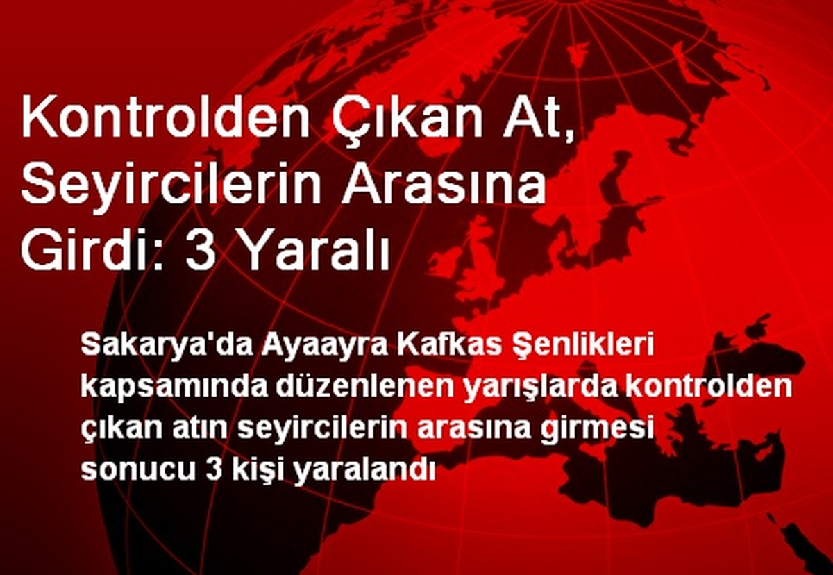 Kontrolden Çıkan At, Seyircilerin Arasına Girdi: 3 Yaralı