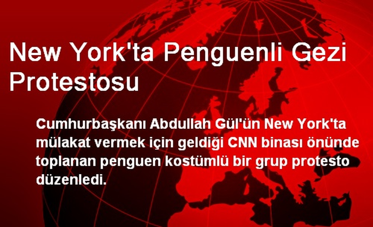 New York\'ta Penguenli Gezi Protestosu