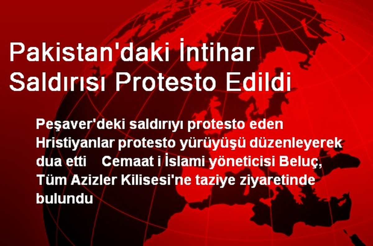 Pakistan\'daki İntihar Saldırısı Protesto Edildi