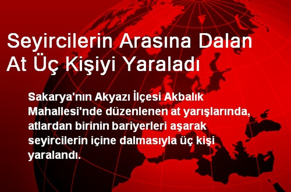 Seyircilerin Arasına Dalan At Üç Kişiyi Yaraladı