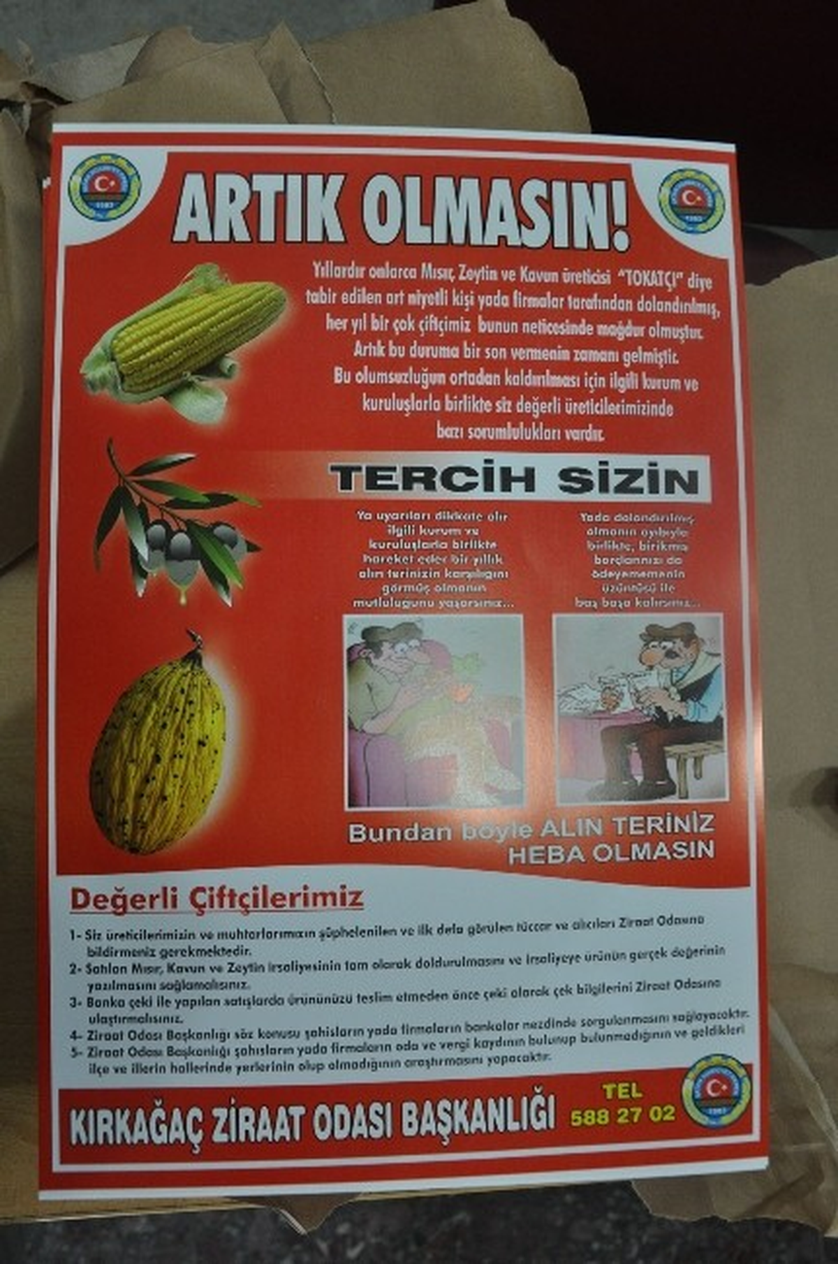 Kırkağaç Ziraat Odası'ndan 'Tokatçılığa' Karşı Uyarı