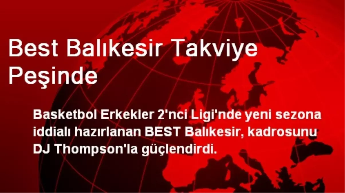 Best Balıkesir Takviye Peşinde