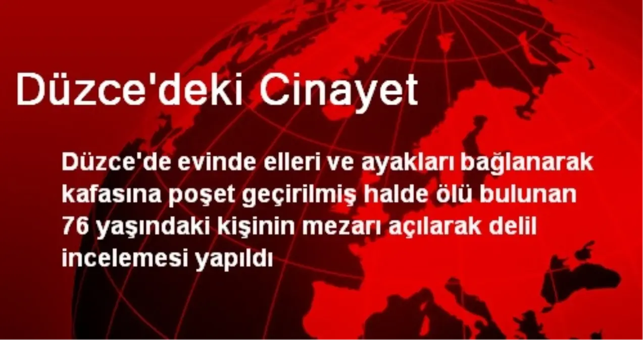 Düzce\'deki Cinayet