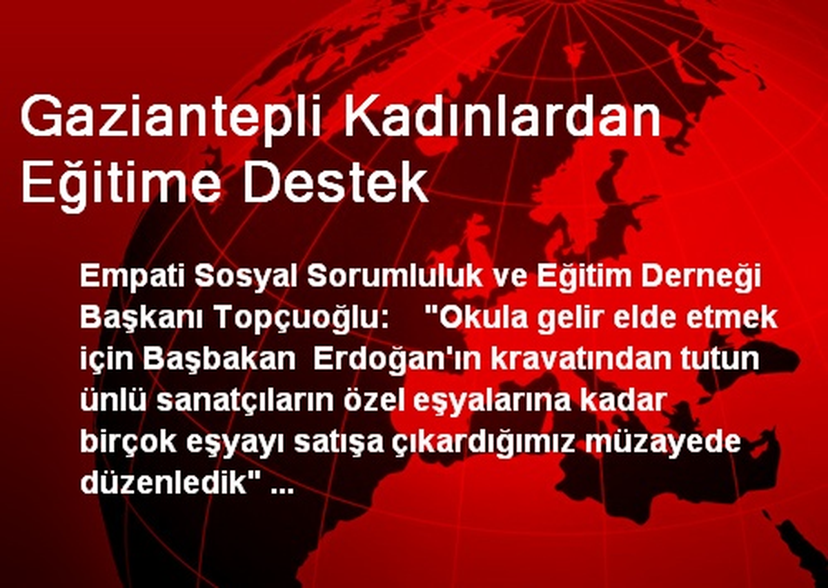 Gaziantepli Kadınlardan Eğitime Destek