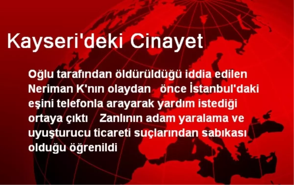 Kayseri\'deki Cinayet