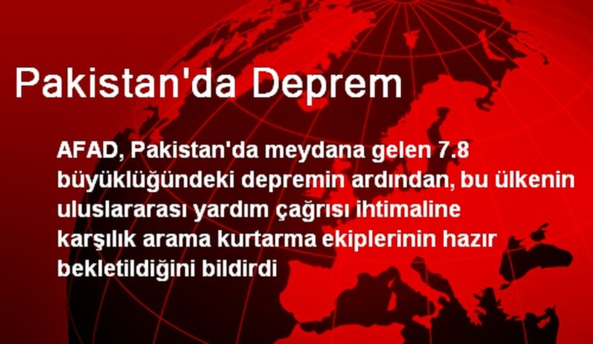 Pakistan\'da Deprem