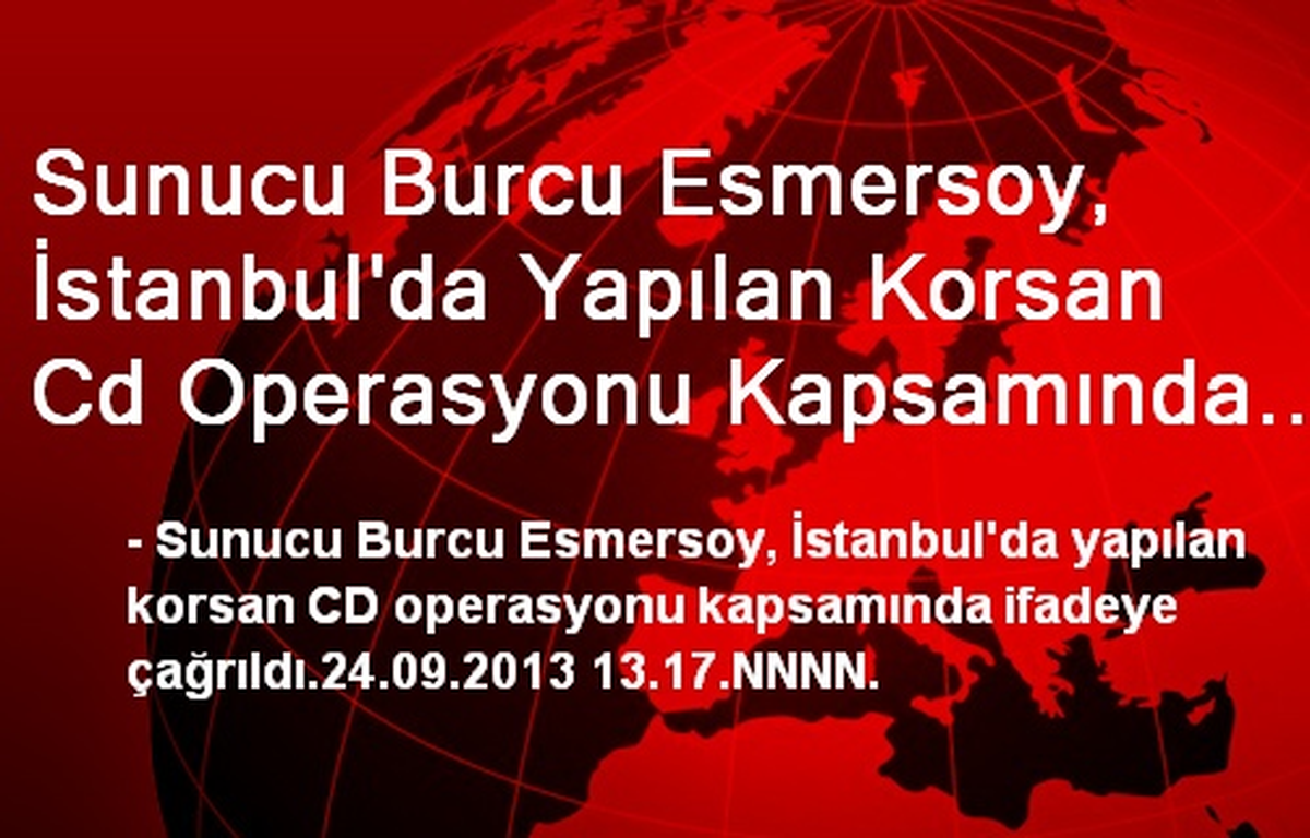 Burcu Esmersoy, Korsan CD Operasyonunda İfadeye Çağrıldı