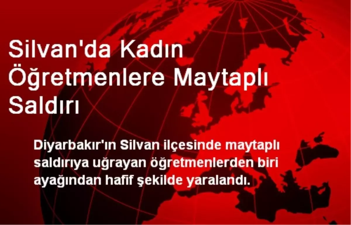 Silvan\'da Kadın Öğretmenlere Maytaplı Saldırı