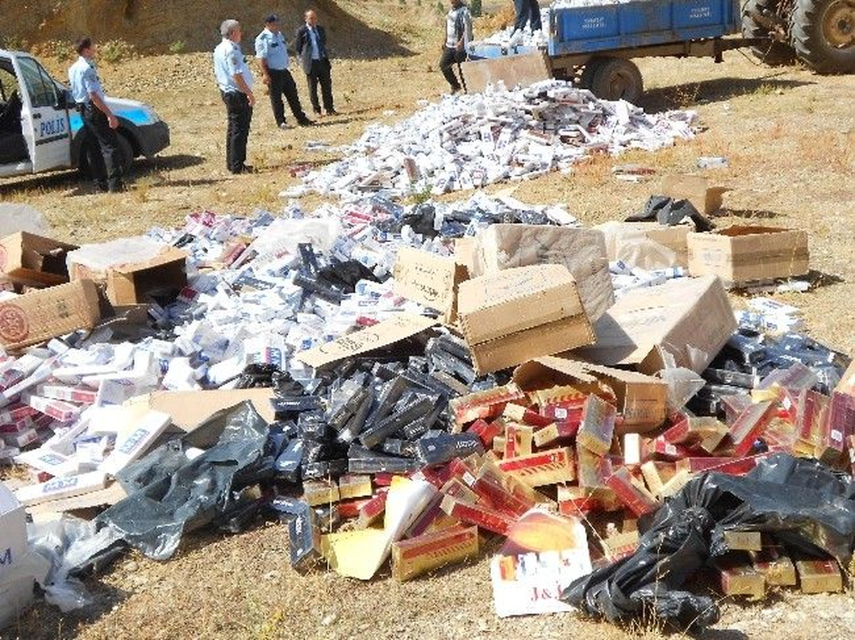 Ağrı\'da 67 Bin Paket Kaçak Sigara İmha Edildi