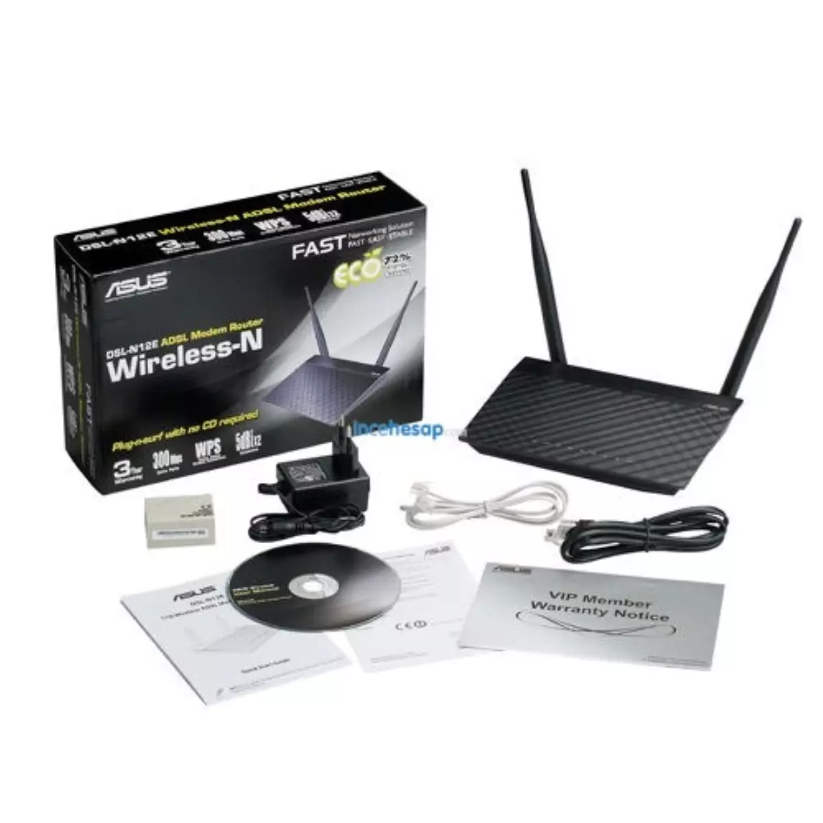 Asus Dsl-N12e Adsl2+ 4p 300mbps Kablosuz Modem + 5dbi